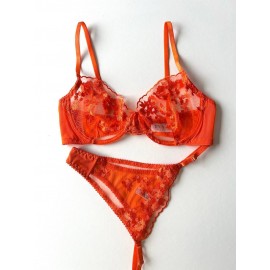 ست شورت وسوتین زیر فنر دار تور اروپایی برند ژینا