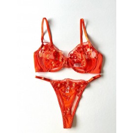 ست شورت وسوتین زیر فنر دار تور اروپایی برند ژینا