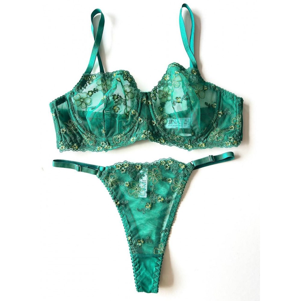 ست شورت وسوتین فنر دار تور اروپایی برند ژینا