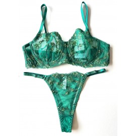 ست شورت وسوتین فنر دار تور اروپایی برند ژینا