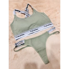 ست اسپرت نیم تنه وشورت کاپ دار نخ کبریتی پشت ضربدری برند اما