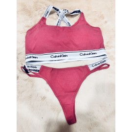 ست اسپرت نیم تنه وشورت کاپ دار نخ کبریتی پشت ضربدری برند اما