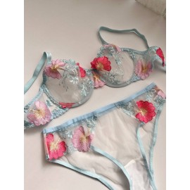 ست سوتین وشورت زیر فنر دار تور اروپایی برند انوشه