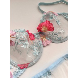 ست سوتین وشورت زیر فنر دار تور اروپایی برند انوشه