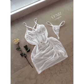 لباسخواب زیر فنردار فانتزی توری بغل گت دار برند ونیز