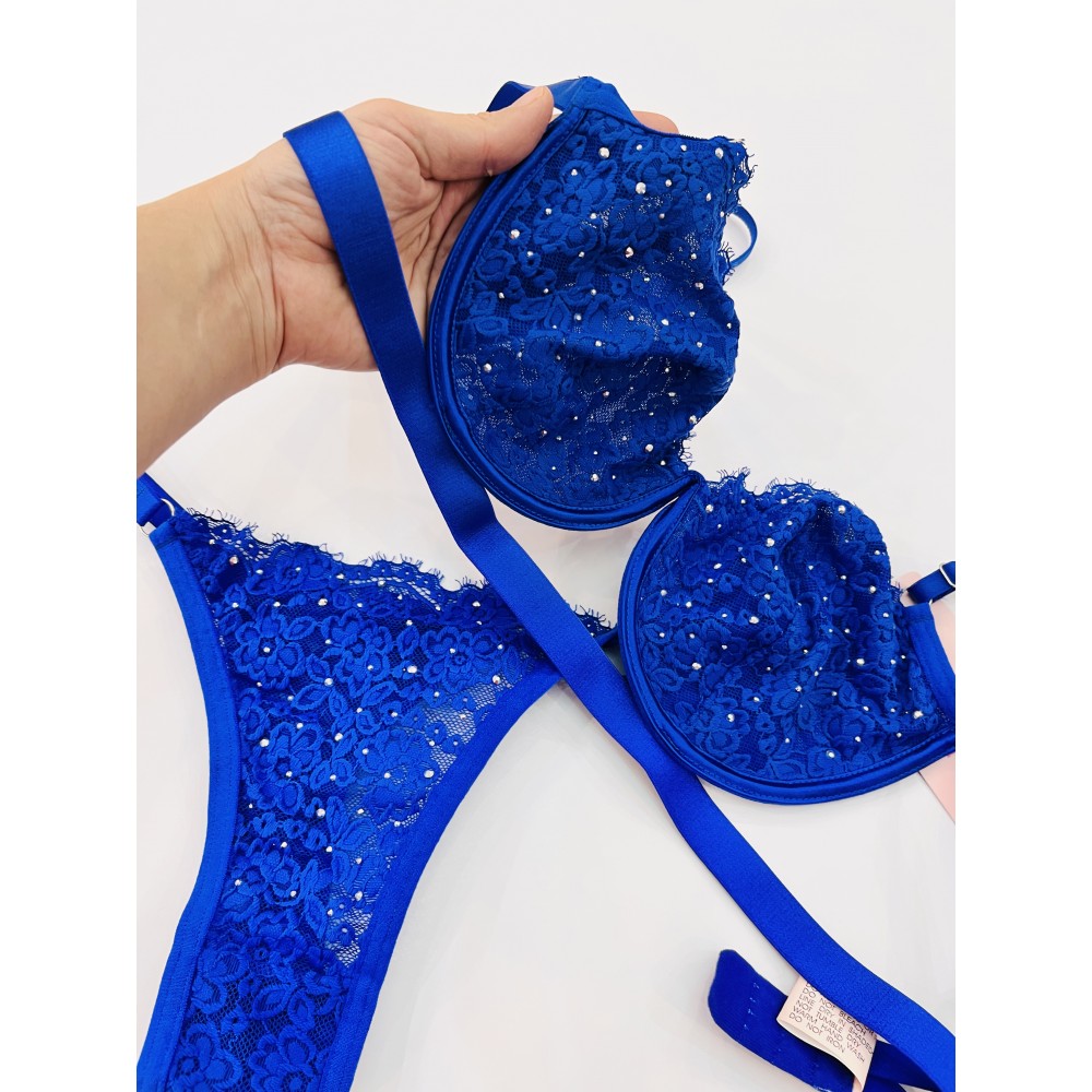 ست شورت و سوتین زیر فنر دار گیپور برند شهره