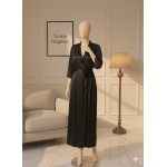 ربد شامبر ساتن آستین گیپور ماکسی بلند برند اما