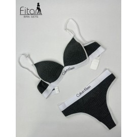 ست شورت وسوتین نخی دخترانه اسپرت کاپ مثلثی برند فیتن