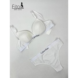 ست شورت وسوتین نخی دخترانه اسپرت کاپ مثلثی برند فیتن